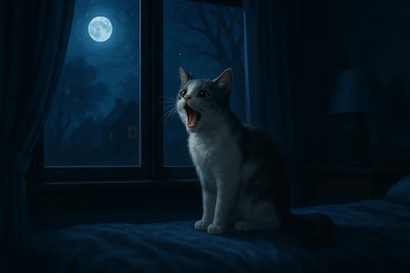 猫咪晚上不睡觉老叫是什么原因？——宠物专家深度解析
